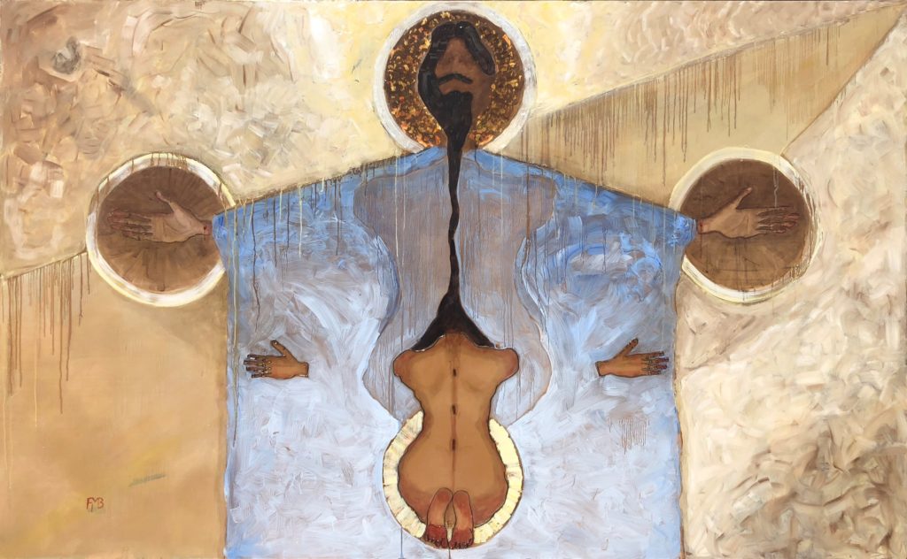 Christ "The connection" painting By Frank Marino Baker 