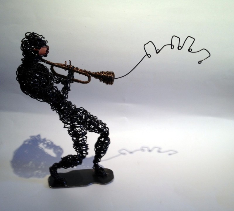 Life-Sized Figural Wire Sculpture by Bruce Gray For Sale at 1stDibs
