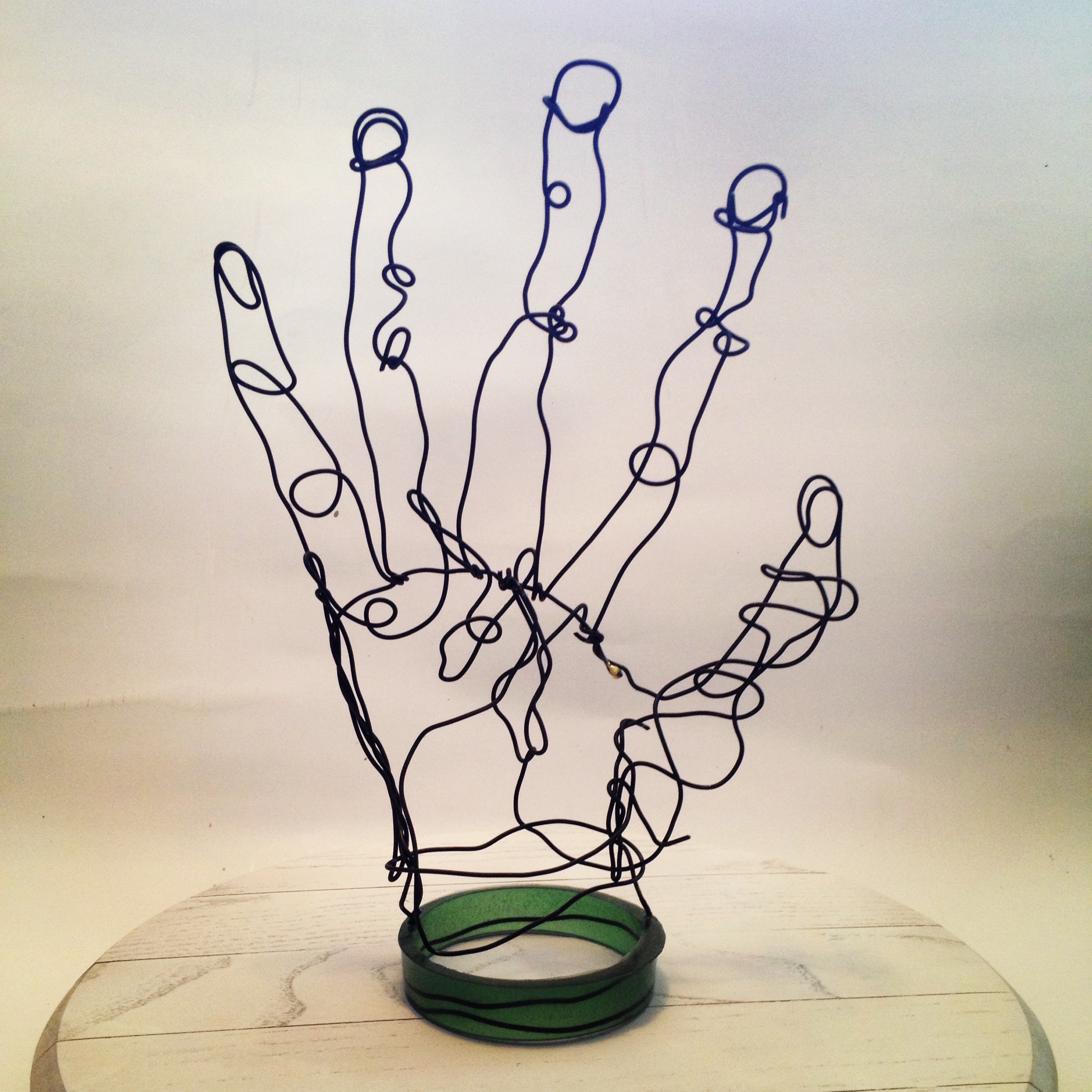 Wire Hand Sculpture - Frank Marino Baker - Drip & Wire Art